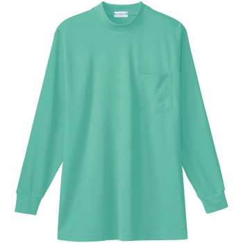 桑和 50128 長袖ローネックTシャツ(胸ポケット付き) 4Lサイズ ミントグリーン(101) SOWA