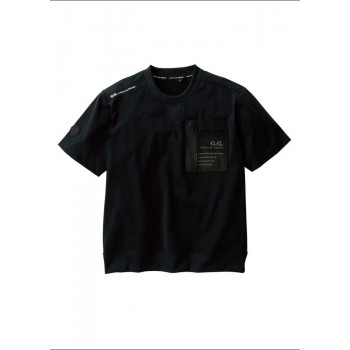 桑和 8255-53 半袖Tシャツ Lサイズ ブラック(4) G.G.