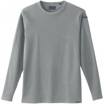 桑和 50712 長袖Tシャツ Mサイズ グレー(7) G.GROUND