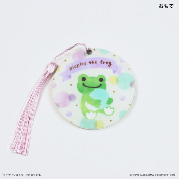 かえるのピクルス　アクリルスライドミラー(タッセル付き)　7cm