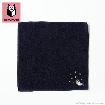 NEKONOBA　今治ハンカチタオル NYASA ネイビー　24×24cm