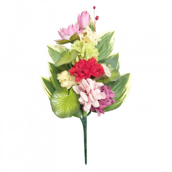 お供え用　四季仏花　プリザーブドフラワー　文月(フミヅキ)　ハス(ピンク)　S　C37507S