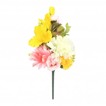 お供え用　CT触媒加工仏花　アーティフィシャルフラワー　花菜(かな)　イエロー　C34130