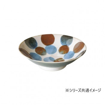 Brush Blue 点打 中鉢 サラダめん鉢 MN-856