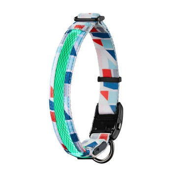 ルークラン ドッグネス LED首輪 XL モザイクブルー ペット用品