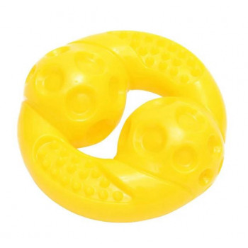 ルークラン ループ スクイーキー リング イエロー ペット用品