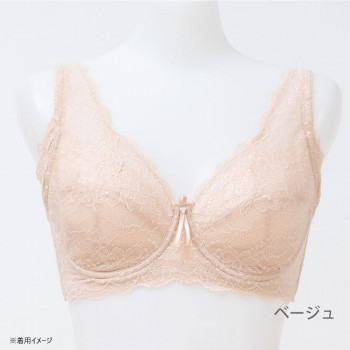 TAMURA yauco 脇高ワイヤー入り フルカップブラジャー ベージュ D70 YTA22