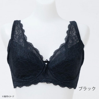 TAMURA yauco 脇高ワイヤー入り フルカップブラジャー ブラック E80 YTC22