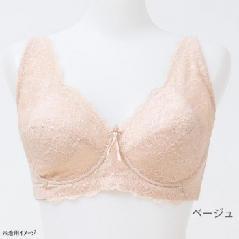TAMURA yauco 脇高ワイヤー入り フルカップブラジャー ベージュ E85 YTC22
