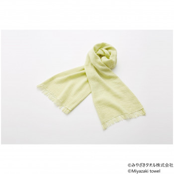 みやざきタオル 今治マフラー スラブ 160cm×34cm No.1 うす黄緑