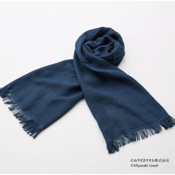 みやざきタオル 今治マフラー シーズン 160cm×34cm No.34 ネイビー