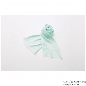 みやざきタオル 今治マフラー エコ 160cm×34cm No.1 ミントブルー