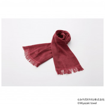 みやざきタオル 今治マフラー エコ 160cm×34cm No.10 ワイン