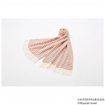 みやざきタオル 今治ショール シマ 180cm×70cm No.1 レッド