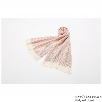 みやざきタオル 今治ショール シマシマ 180cm×70cm No.1 レッド