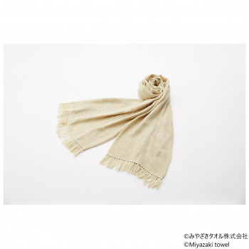 みやざきタオル 今治ショール スラブ 180cm×70cm No.5 サンドベージュ