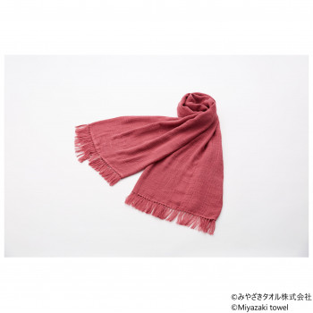 みやざきタオル 今治ショール スラブ 180cm×70cm No.10 ワイン