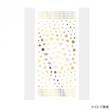 TSUMEKIRA(ツメキラ) ネイルシール(ジェル専用) いっちょこプロデュース ドットフラワー＆リボン ゴールド SG-ICH-002