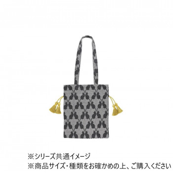 巾着バッグ ジャガード キャット ブラック 15624750479
