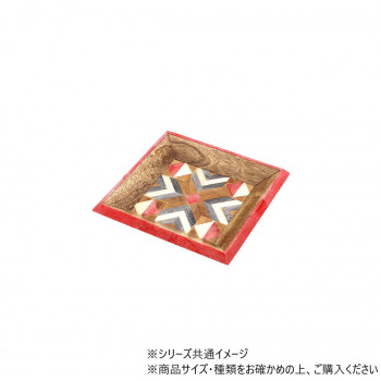 ボーン トレイ スクエア レッド＆ブラック 12824810439