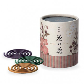 日本香堂 香水香花の花 三種入 うず巻12巻入 30003