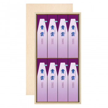 日本香堂 青雲バイオレット　進物用木箱　サック8入り　包装品 571980
