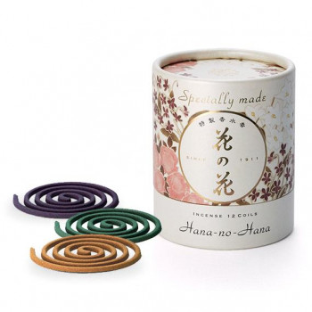 日本香堂 特製花の花 三種入 うず巻12巻入 30004