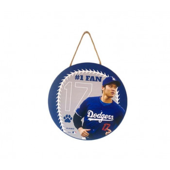 MLB公式 ロサンゼルス ドジャース 大谷翔平選手モデル ラウンド ウッドサイン SHO-3738B