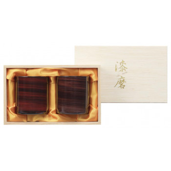 タマハシ 漆磨 ロックタンブラー2PC 暁月・紫影 TS-16