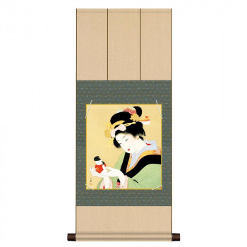 色紙掛・色紙セット 上村松園 御所人形 31×75cm NS2YAC-002