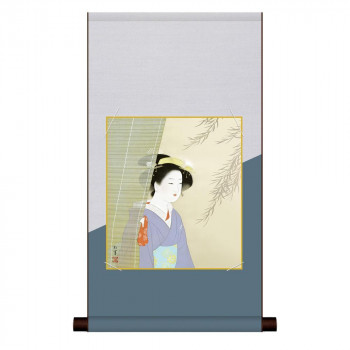 色紙掛・色紙セット 上村松園 涼風 31×57cm NS2HEM-025