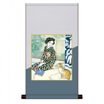色紙掛・色紙セット 竹内栖鳳 晩春 31×57cm NY2HEM-025