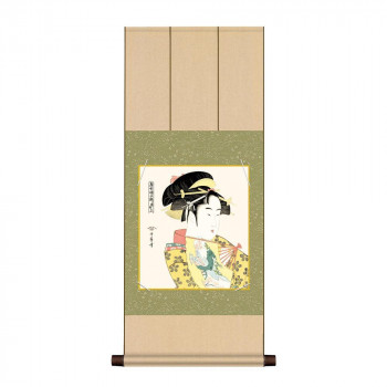 色紙掛・色紙セット 喜多川歌麿 道成寺 31×75cm UB2YAC-001