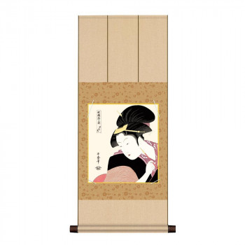 色紙掛・色紙セット 喜多川歌麿 深く忍恋 31×75cm UB2YAC-004