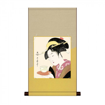 色紙掛・色紙セット 喜多川歌麿 難波屋おきた 31×57cm UB2HEM-022