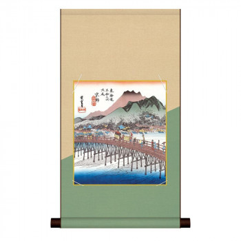 色紙掛・色紙セット 歌川広重 京都 三条大橋 31×57cm UT2HEM-026