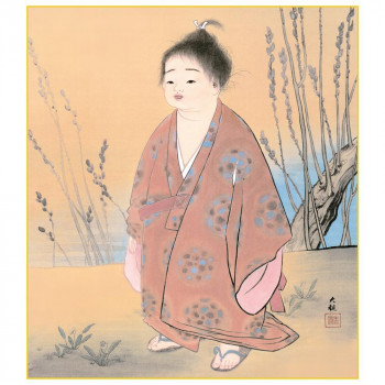 色紙 横山大観 無我 24.2×27.2cm K10-003