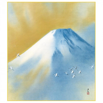 色紙 横山大観 霊峰飛鶴 24.2×27.2cm K10-002