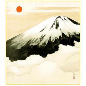 色紙 横山大観 霊峰富士 24.2×27.2cm K10-004
