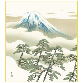 色紙 横山大観 松に富士 24.2×27.2cm K10-005