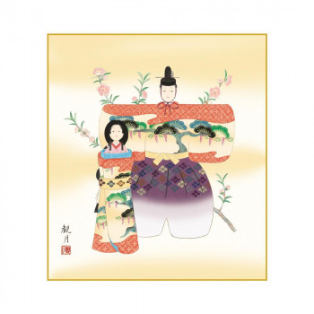 色紙 森山観月 立雛 24.2×27.2cm KSM-020