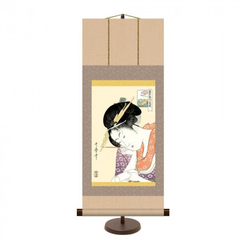 和風モダン掛 喜多川歌麿 扇屋花扇 31×75cm KM2G6-005