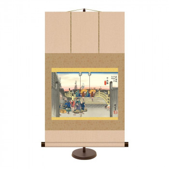 和風モダン掛 歌川広重 日本橋 朝之景 44.5×75cm KM2G6-031