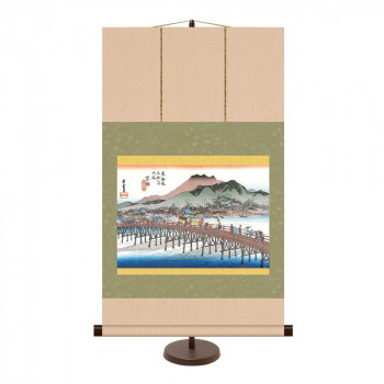 和風モダン掛 歌川広重 京都 三条大橋 44.5×75cm KM2G6-032