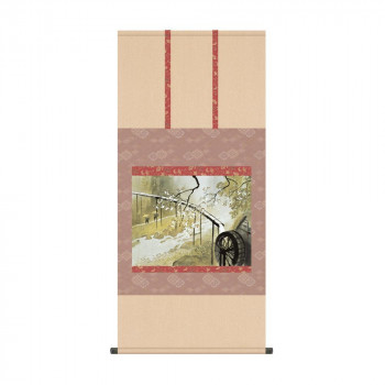 掛軸 川合玉堂暮春の雨 54.5×115cm KZ2G9-012