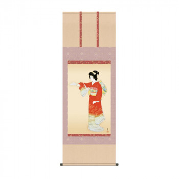 掛軸 上村松園序の舞 54.5×153cm KZ2G9-021