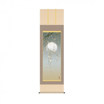掛軸 清水玄澄夜桜 54.5×190cm KZ2A2-083