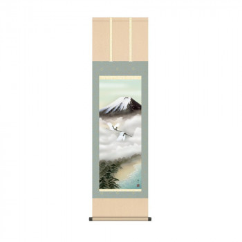 掛軸 鈴村秀山富士飛翔 44.5×164cm KZ2MB3-120