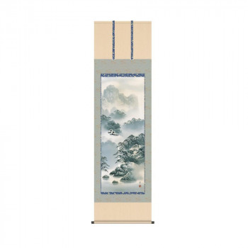 掛軸 伊藤渓山紫山憧憬 54.5×190cm KZ2B2-072