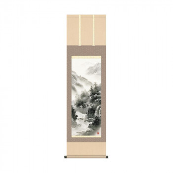 掛軸 中山雪邨山河憧憬 44.5×164cm KZ2MB2-079